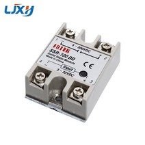 전기온수기부품 ljxh 플라스틱 단상 솔리드 스테이트 릴레이 모듈 ssr-10dd 25dd 40dd 75dd 100dd dc 제어 dc relais, ssr-dd 100
