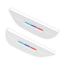 차량튜닝호환 2Pcs PVC 백 미러 레인 그늘 방수 블레이드 BMW 성능 로고 다시 비 눈 썹 커버 자동차, 01 For Performance Logo