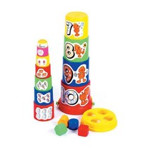 유아 지능발달놀이 원색 컵쌓기 블록 IQ 창의력장난감