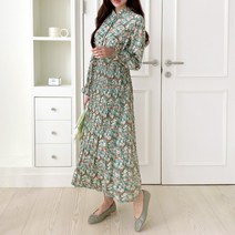 끄레아또레 플라워 패턴 쉬폰 원피스RS223MA804