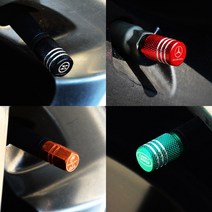 JS automotive 벤츠 테슬라 제네시스 아반떼 쏘렌토 티볼리 수입 국내 전차종 엠블럼 휠 밸브캡 에어캡 튜닝 데칼 바람마개 악세사리, B타입 엠블럼 육각밸브캡-레드