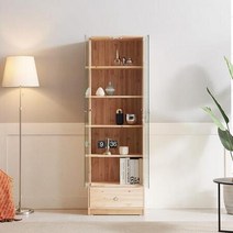ForU205 삼나무 서랍 장식장 원목가구 서랍장식장 오픈책장 거실책장 거실가구