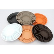 트리바이제이 플라스틱 화분받침 토분받침 물받이 원형화분, 크림화이트