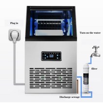 호환 230W 상업용 제빙기 110v220v 가정용 우유 차 커피 숍 자동 60KG, SK-30F220V50HZ+EU