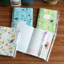 과일 파티 볼펜 수첩 5p세트 메모장 볼펜메모 노트, 단품