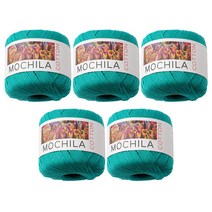 청송뜨개실 모칠라(5볼) 뜨개실 여름실 가방실 면사 코바늘실 모칠라실 털실, 다크민트, 5개