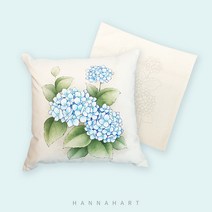 컬러링 패키지 수국 쿠션커버