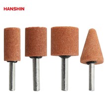 한신 추지석(WA) 10개 삼각형 원통형 적색 입도 60 연마석 드릴, 원통(19x25x6)