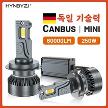 헤드라이트 LED 전조등HYNBYZJ H7 CANBUS 헤드 라이트 250W 60000LM H1 H8 H9 9005 9012 Hir2 미니 자동차, 한개옵션1, 01 9012 (HIR2)