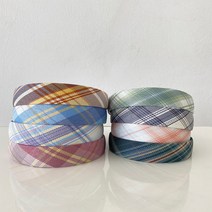 시나몬걸 뉴 레트로 하이틴 체크 8color 헤어밴드 기본 머리띠