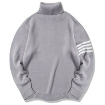 일루소 사선 무지 폴라 니트