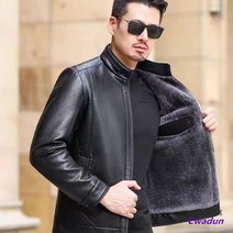 Cwadun 남성용 새 프리미엄 양가죽 부티크 자켓 캐주얼 웜 코트