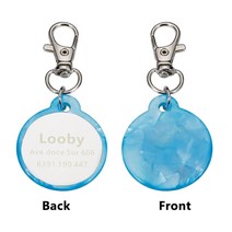 강아지 인식표 맞춤형 개 고양이 ID 태그 애완 동물 칼라 액세서리 이름 스테인레스 스틸 애완견 목걸이 도매, 5.Round-A