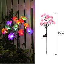 동백나무 태양 빛 야외 방수 장식 정원 꽃 잔디 램프 파티오 마당 휴일, 5.F색상ful light - 8 PCS