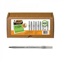 BIC Round Stic Xtra Life 볼펜 1mm 블랙 400개
