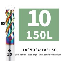 다채로운 엔드밀 알루미늄 HRC55 3F 밀링 커터 아크릴 나무 구리 플라스틱 커팅 도구 CNC, [03] 10pcs, [09] 5X15XD5X50L