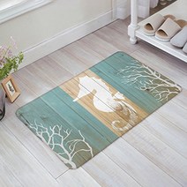 Libaoge Seahorse Under Water Sealife on Rustic Old Barn Wood Doormat Welcome Mat Entrance Mat Indoor, 1