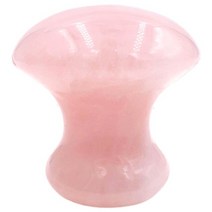얼굴 도구 장미 빛 핀치 옥 롤러 마사지 로즈쿼츠 버섯모양 돌 얼굴 리프트 마사지, 핑크-1pc