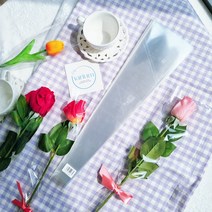 하리움 꽃 한송이 포장지 투명 포장봉투 OPP 50장, 올투명OPP(봉투형/48-50장)