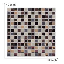 인조대리석타일 바닥셀프시공 바닥데코타일Vividtiles 큰 크기 12*12 인치 자기 접착 비닐 벽지 껍질과 스, 30 TSQS51