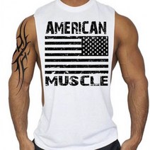 아메리칸 크로스핏 의류 헬스장복 운동 기능성 민소매