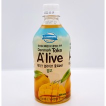 덴마크 테이크얼라이브 쿨망고 500ml x 12개 페트 음료 (유산균과 비타민 함유)