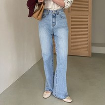 슈가펀 여성용 카인즈 부츠컷 데님팬츠