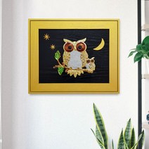 홈인데코 현관그림 풍수인테리어 부엉이액자 돈들어오는그림 인테리어액자