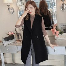 뉴타임즈 여성 정장 조끼 베스트 슬림핏 롱 자켓 빅사이즈 오피스룩 하객룩