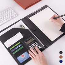 사무 OFFICE 계산기 가죽 결제 A4 서류 파일 화일 보드, 02가죽결제판-블랙