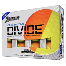스릭슨 반반 골프공 큐스타 투어 디바이드 3종 택1 / Srixon Q-Star Tour DIVIDE Golf Ball, 오렌지 옐로우