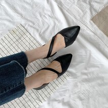사선 스트랩 여성스러운 펌프스힐 여자구두 회사원신발