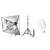 생활살림 셀프 돌잔치 쇼핑몰 상품 사진 촬영조명, 소프트박스_1구+삼각대+Cityo LED1개, 1Ea