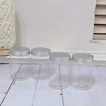 ABM 원형 소품 보관 용기 300ml 4개입용기 원형용기 화장품용기 밀폐용기 휴대용용기 잡곡용기 양념용기 젓갈용기 소분통 슬라임용기 견과류통 플라스틱병 쿠키통 냉장고정리