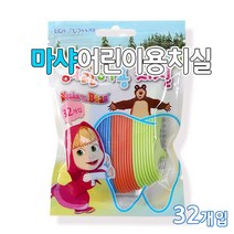 플라콘 마샤와곰 Y자형 어린이용 치실 32개입