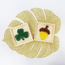 노인 보호센터 인지프로그램 미술치료 스트링아트 액자만들기 DIY키트 어린이집 공예, 체리