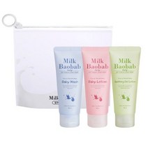 밀크바오밥 베이비 여행용 3종 키트, 베이비워시70ml 로션70ml 수딩젤로션70mlx1세트, 4세트