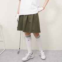 빅걸스토리골프 여성 빅사이즈 허리밴딩 골프 플레어 스커트