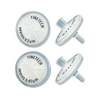 Finetech 소수성 PTFE 주사기 필터 25mm 직경 0.45μm 실험실 여과용 기공 크기 20개 팩 대만산PTFE 0.45um 20