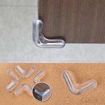 4P 투명 라운드형 코너보호대 모서리안전 모서리보호대 코너보호대 책상모서리보호대 식탁보호대 식탁모서리보호대