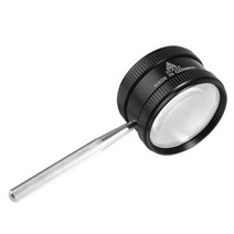 휴대용 돋보기 35x 금속 보석 루페 135mm 핸들 돋보기 휴대용 돋보기 확대경 보석상 유리 단안경 핸드 루페, 검은 색