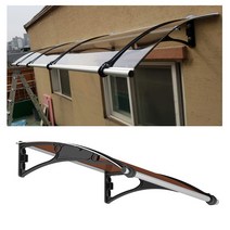 캐노픽스 캐노픽스 550 x 1500 어닝 차양 창문 비막이 렉산, 렉산(상판) 브라운+브라켓(지지대) 그레이