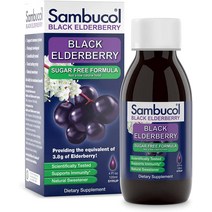 삼부커스 Sambucol 무설탕 블랙 엘더베리 시럽 Sambucus 4 액량 온스, 기본