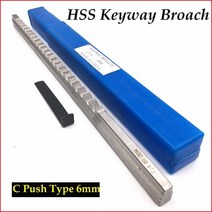 6mm c 푸시 형 키 홈 브로치 심이있는 cnc 절단 금속 가공 도구 용 미터법 크기 고속 강철, 없음