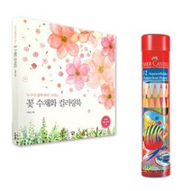 엄마선물 수채색연필 12색 꽃 수채화 컬러링북 노인색칠공부 집순이취미생활 40대