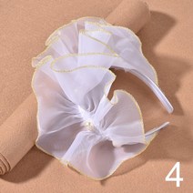 매혹적인 모자 여성 꽃 메쉬 리본 깃털 Fedoras 머리띠 또는 클립 칵테일 티 파티 Headwewar for Girls, 04 4