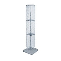 Azar Displays 703389-CLR 표준 4면 인터로킹 페그보드 바닥 디스플레이 투명 반투명, Clear, Clear