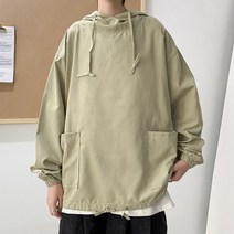 남여공용 무지 심플 단정한 오버핏 데일리 바람막이 캐쥬얼룩 데일리룩 10대코디 노락 남자아 커플