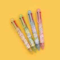 스밋코구라시 6색 볼펜 귀여운 캐릭터 멀티 컬러 선물, 랜덤