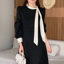 레트로 드라마협찬 셀럽 단아한 롱 원피스 고퀄리티 프렌치 정장 하객 모임 드레스